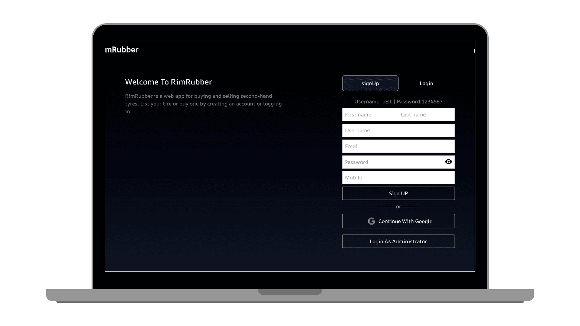 RimRubber – Tire Reselling Platform screenshot 1